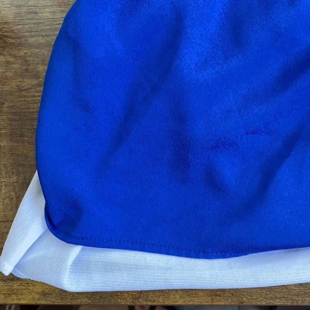 Myan Royal Blue Elastic Waist Polyester Dress Womens Size M - Picture 6 of 9